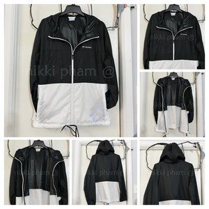 Columbia Women Windbreaker Jacket BLACK/WHITE